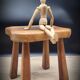 Quadripod solid wood stool