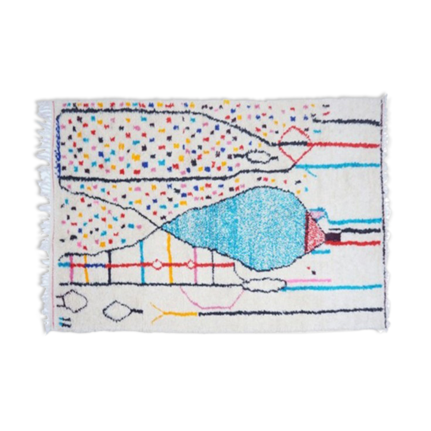 Colorful Berber Carpet 255x146cm