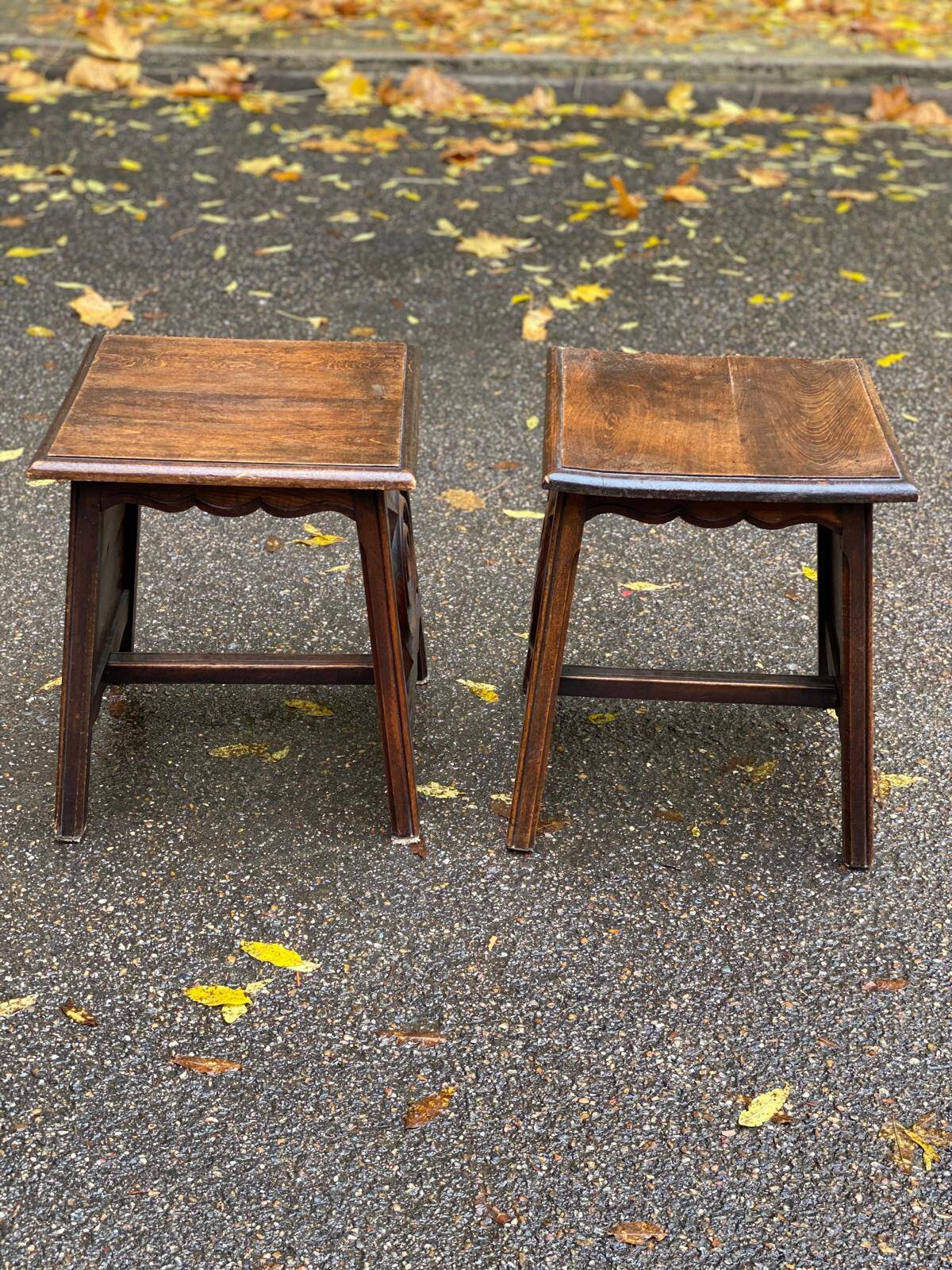 2 Breton bedside tables in solid wood