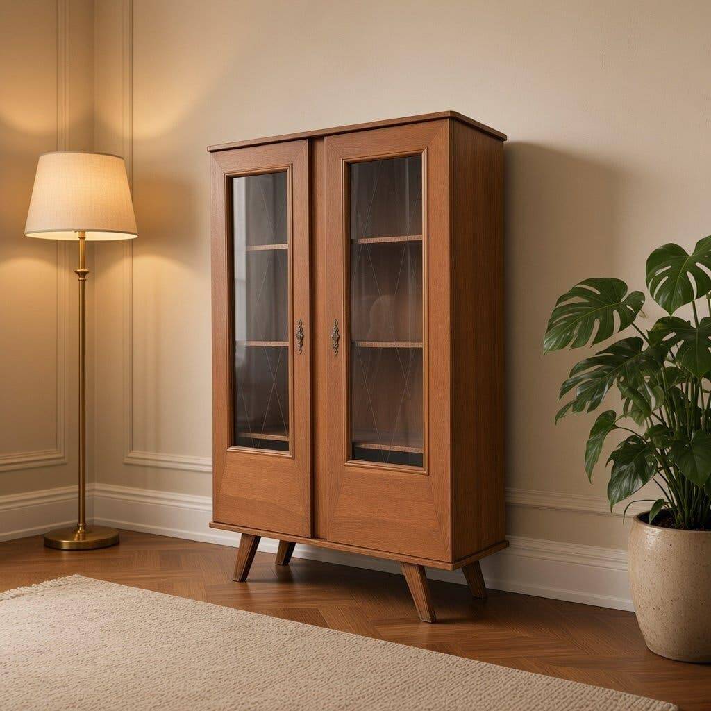 Vintage wooden display cabinet/shelf/wardrobe