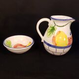 Artisanal pitcher and bowl
