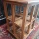 English bookcase on oak wheels