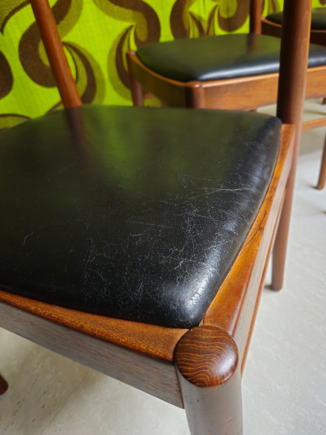 4 Teak Chairs HENNING KJAERNULF 1960"