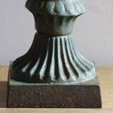 Antique Cast Iron Garden Urn, Campana Form Planter