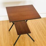 Wood and metal side table