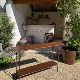 Handcrafted wrought iron console table