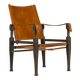 Swiss Leather Safari Chair attributed to Wilhelm Kienzle for Wohnbedarf