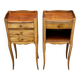 Pair of Louis XV style cherrywood bedside tables