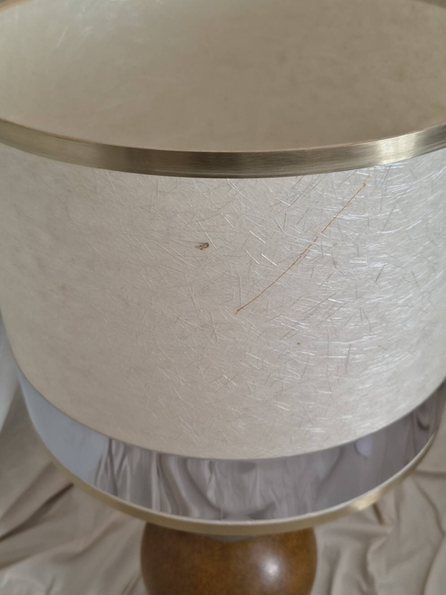 Vintage 1970 metal and ceramic lamp