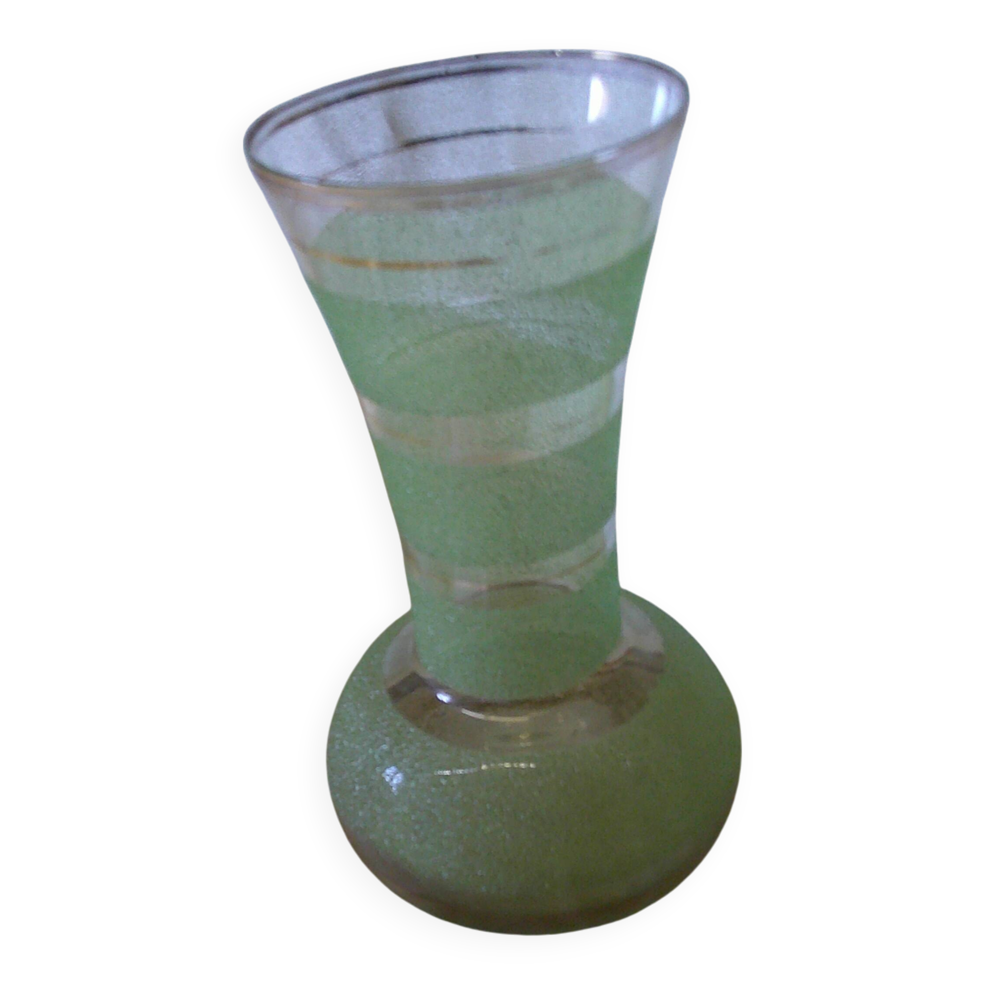 Small granite glass vase