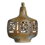 Vintage signed lamp base, openwork ceramic.
