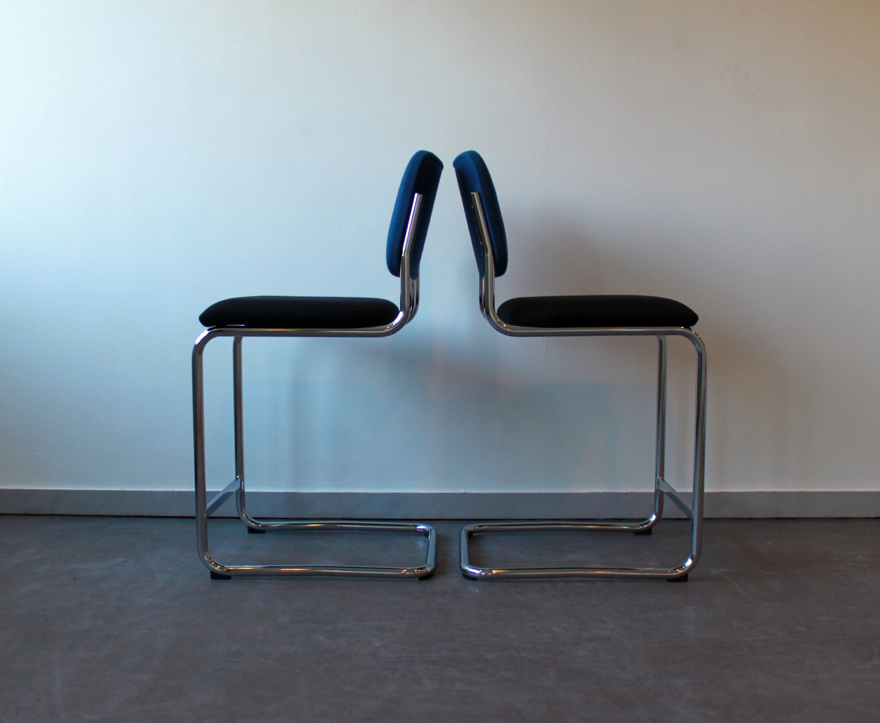 Pair of Knoll Cesca bar stools by Marcel Breuer