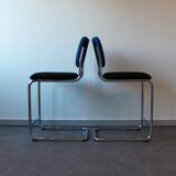 Pair of Knoll Cesca bar stools by Marcel Breuer