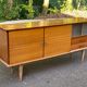 Scandinavian sideboard in solid wood and rosewood 200cm