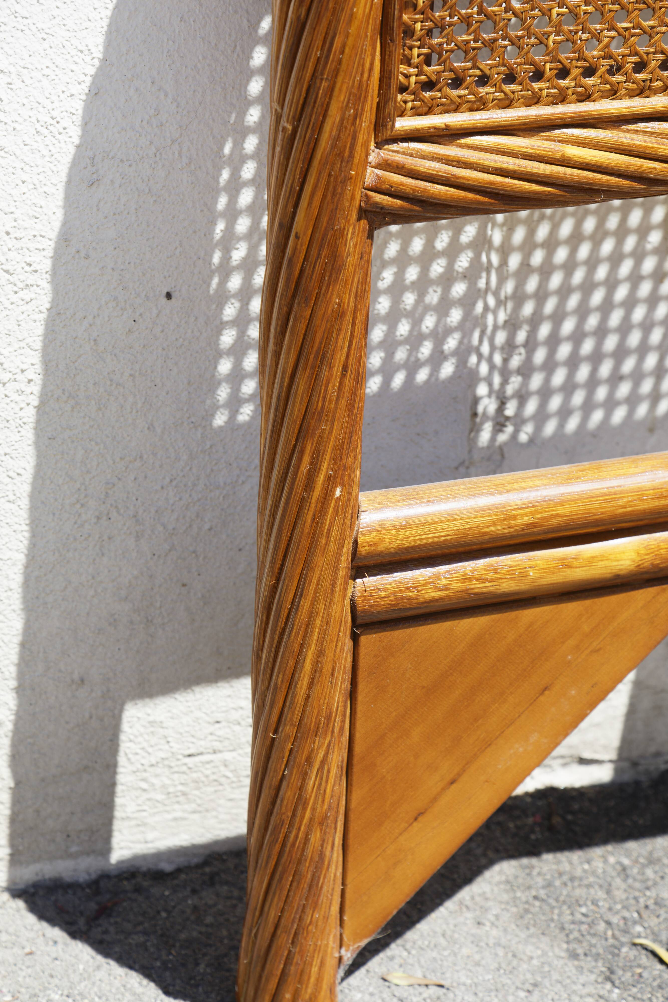 Set headboard and bedside woven rattan maugrion