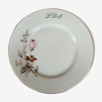 Flat plate in Limoges porcelain