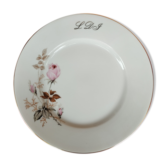 Flat plate in Limoges porcelain