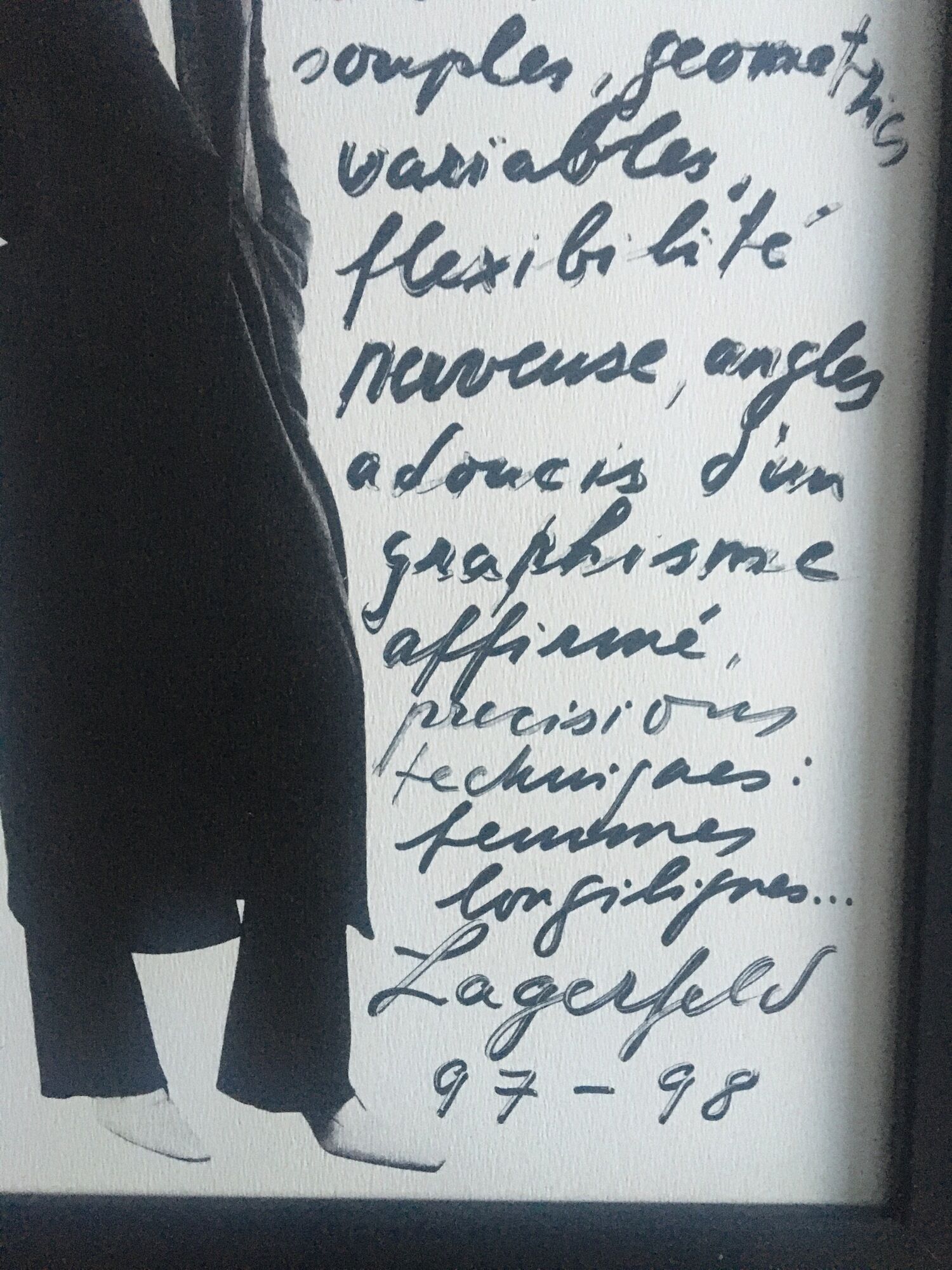 Karl Lagerfeld, fashion illustration of press in the late 90s