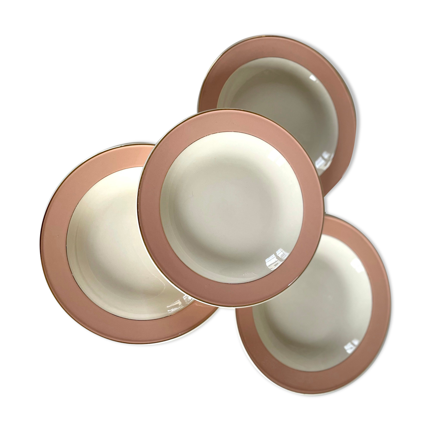 Lot 9 hollow plates + soup 60s Villeroy and Boch "Santos"