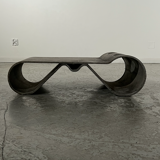 Coffee table "Loop" by Willy Guhl for Eternit, 1999 edition.