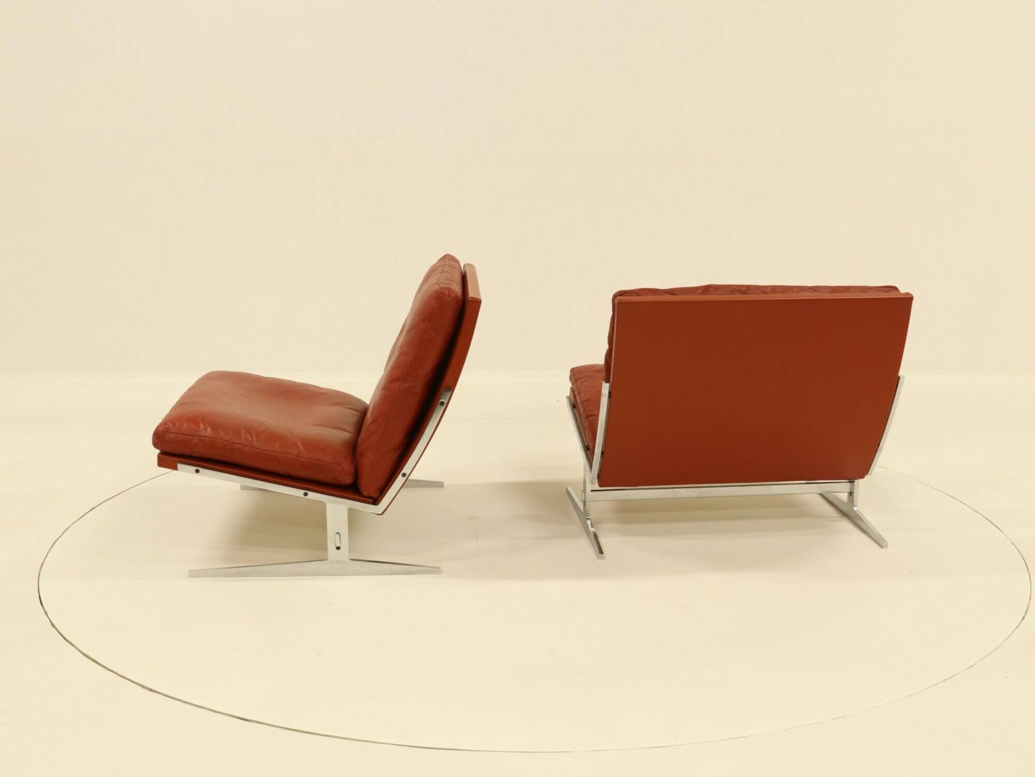 2 Easy Chairs Model BO 561 by Preben Fabricius & Jorgen Kastholm for BO-EX 1960s