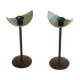 Pair of vintage Scandinavian candle holders 1970