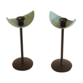 Pair of vintage Scandinavian candle holders 1970