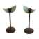 Pair of vintage Scandinavian candle holders 1970