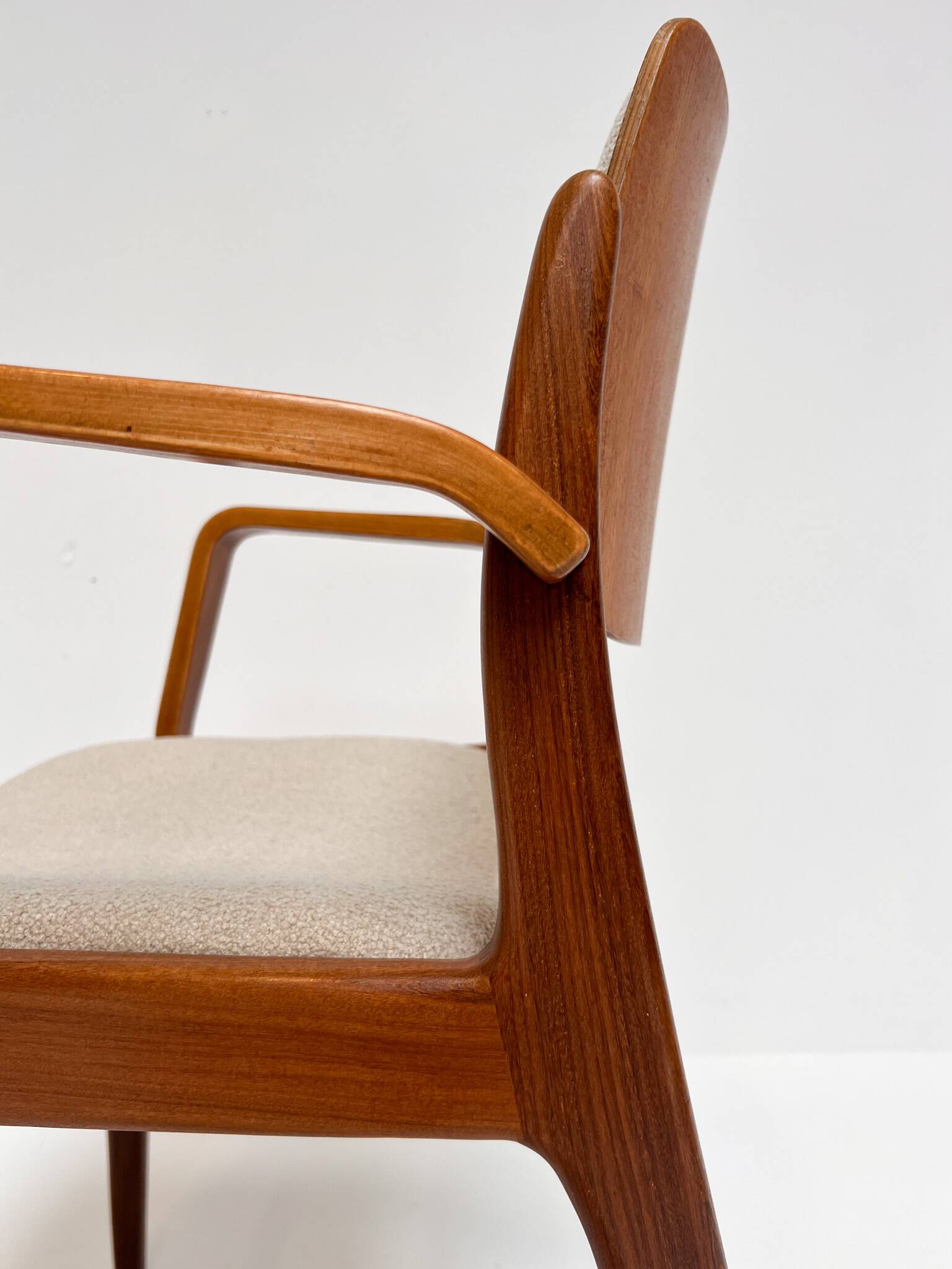 Ensemble de 4 chaises rembourrées Hartmut Lohmeyer pour Wilkhahn, années 1960.