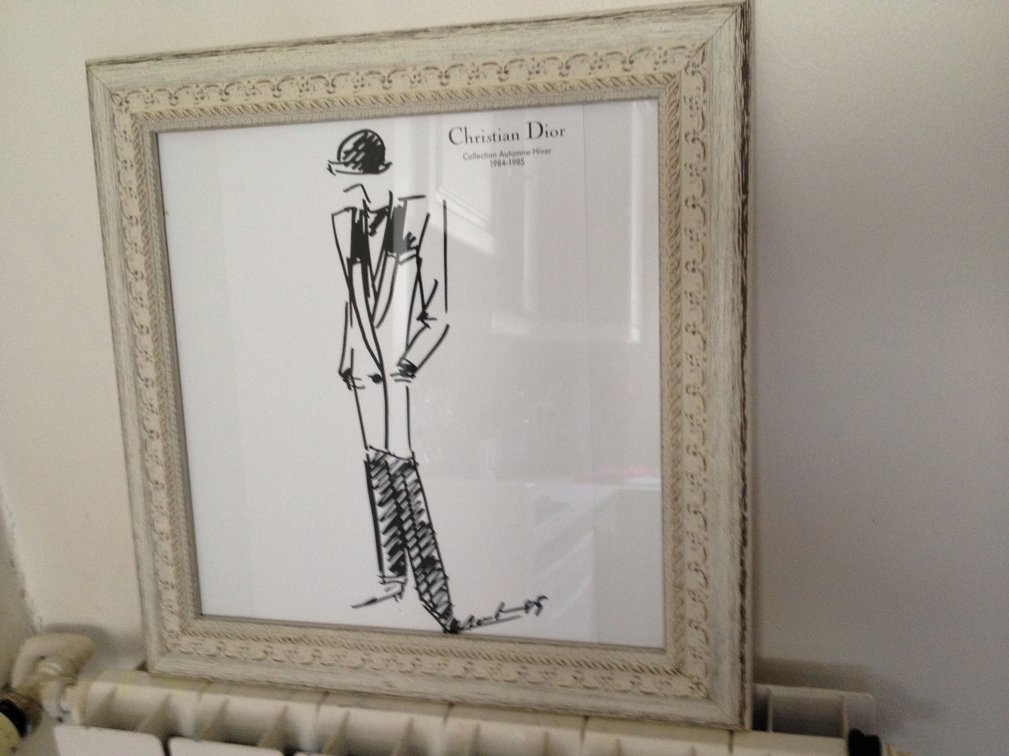 Christian dior: nice illustration / drawing / sketch of 80s press press mode