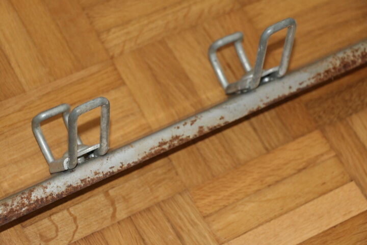 Grey school wall rack 10 hooks 1500mm