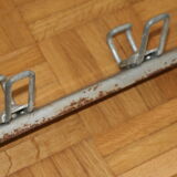 Grey school wall rack 10 hooks 1500mm