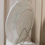 Set of 2 White Ceramic Plates with Sculpted Fruit Relief – Vintage Italy 1980s Mid-Century Decor