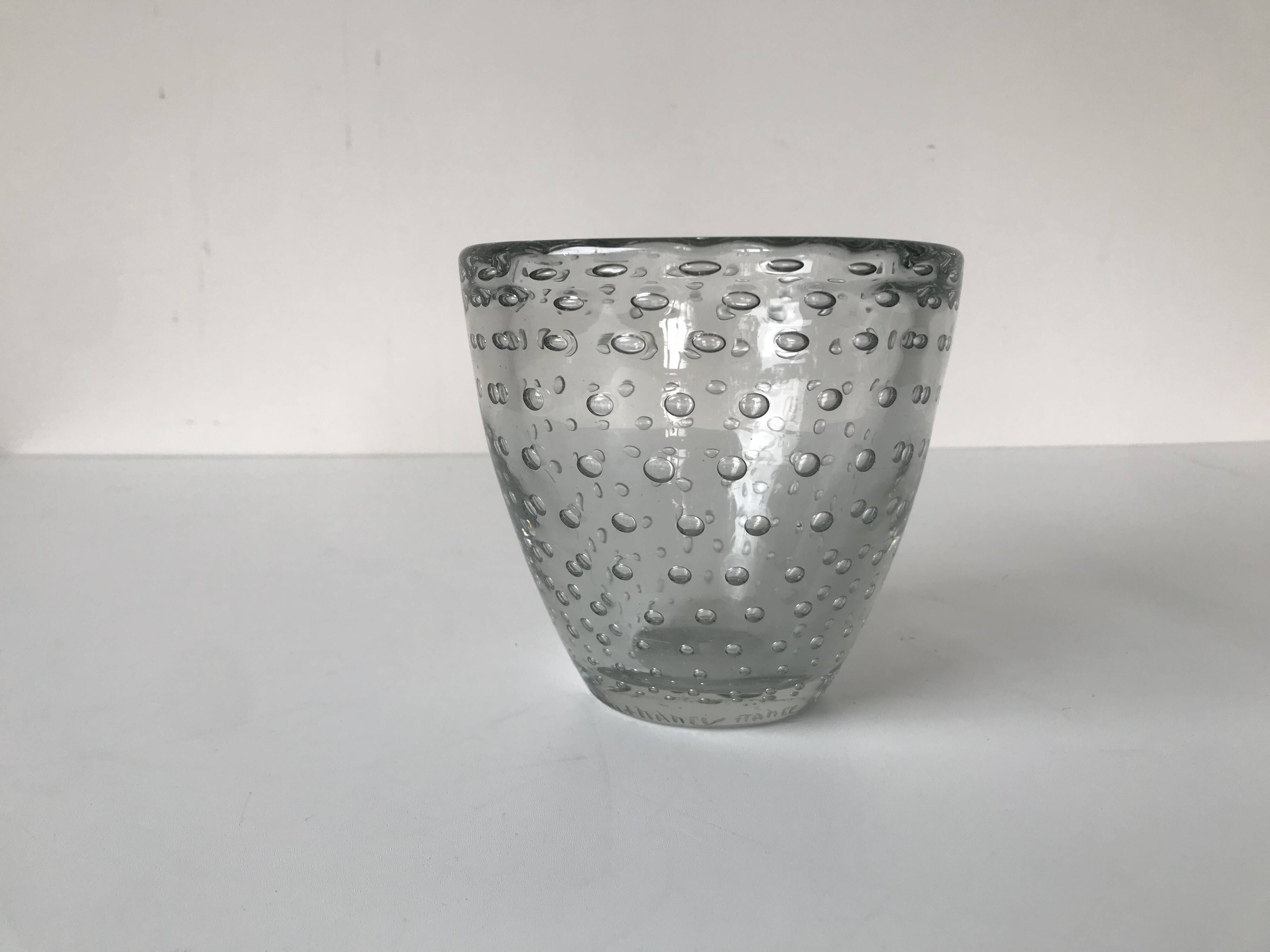 Daum Nancy France, bubble vase, circa 1930.