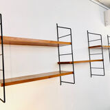 Modular Scandinavian wall shelf, circa 1960
