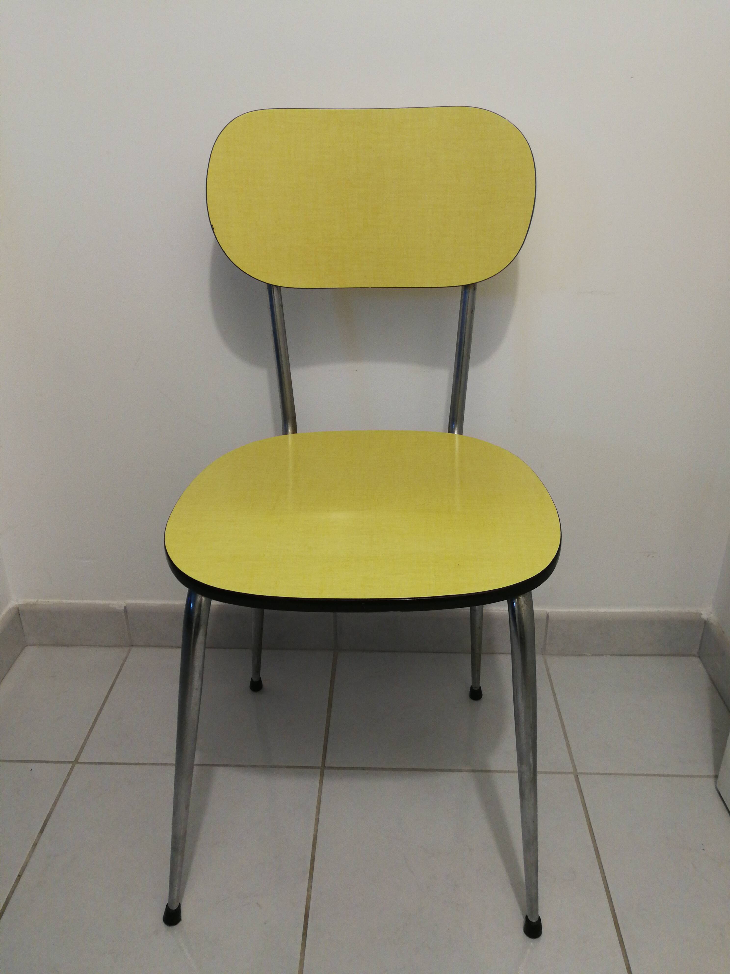 Vintage yellow Formica chair