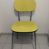 Chaise Formica jaune vintage