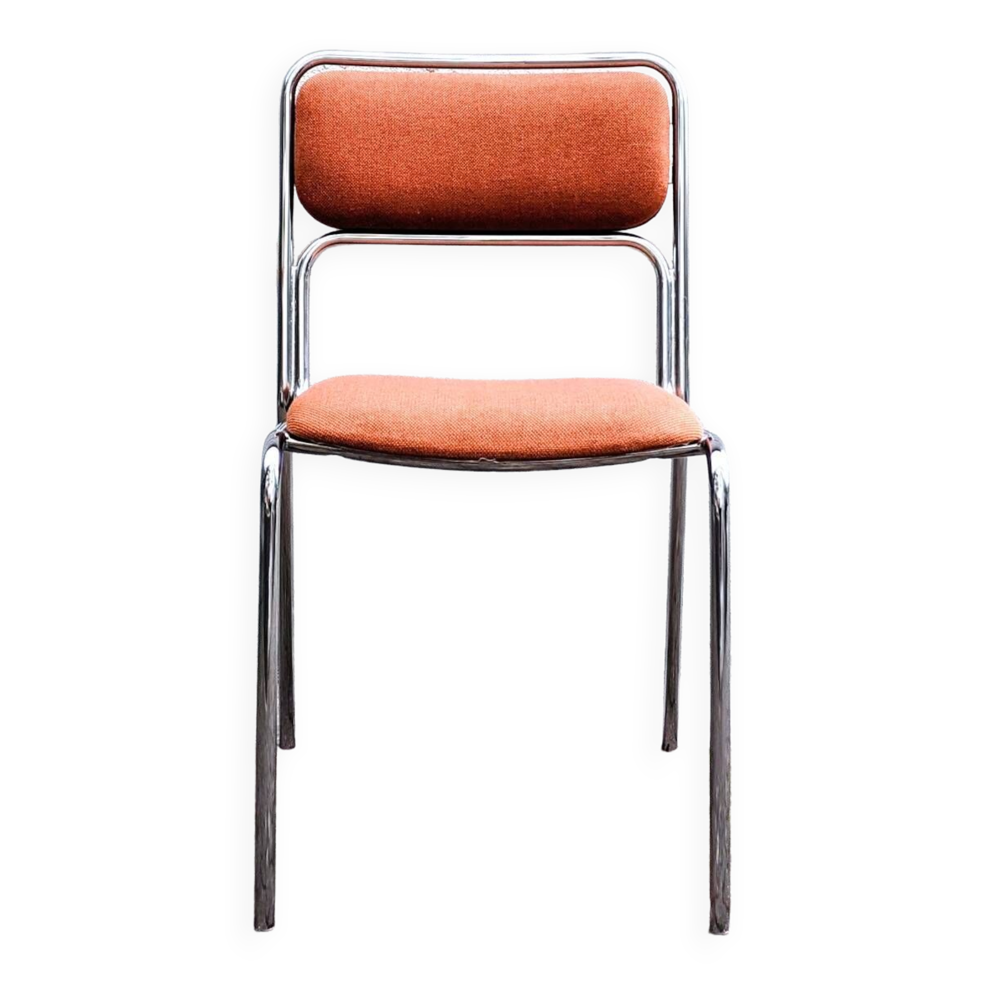 70s metal and fabric chair