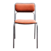 Chaise métal et tissu années 70