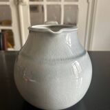 large blue ceramic pitcher