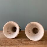 Pair of earthenware sconces signed Borderie - Szekely