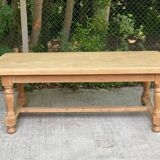 Renovated farmhouse dining table in solid oak, 20th century, 200cm