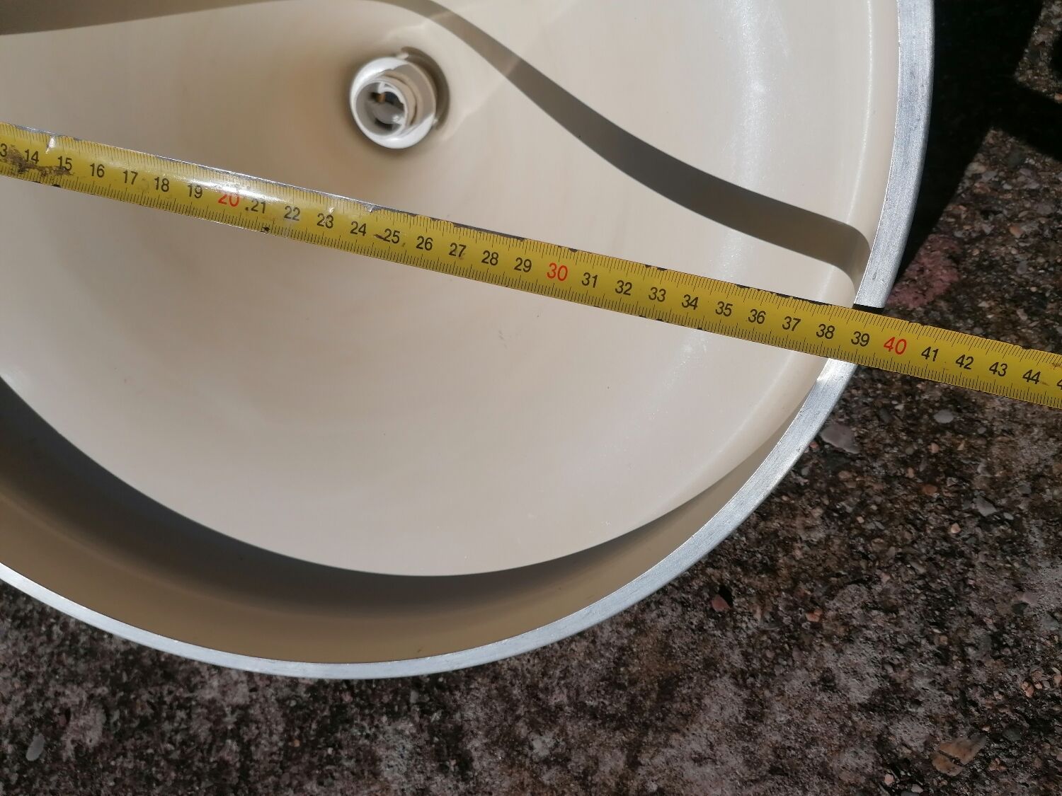 Suspension space age vintage en aluminium brossé