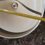 Suspension space age vintage en aluminium brossé