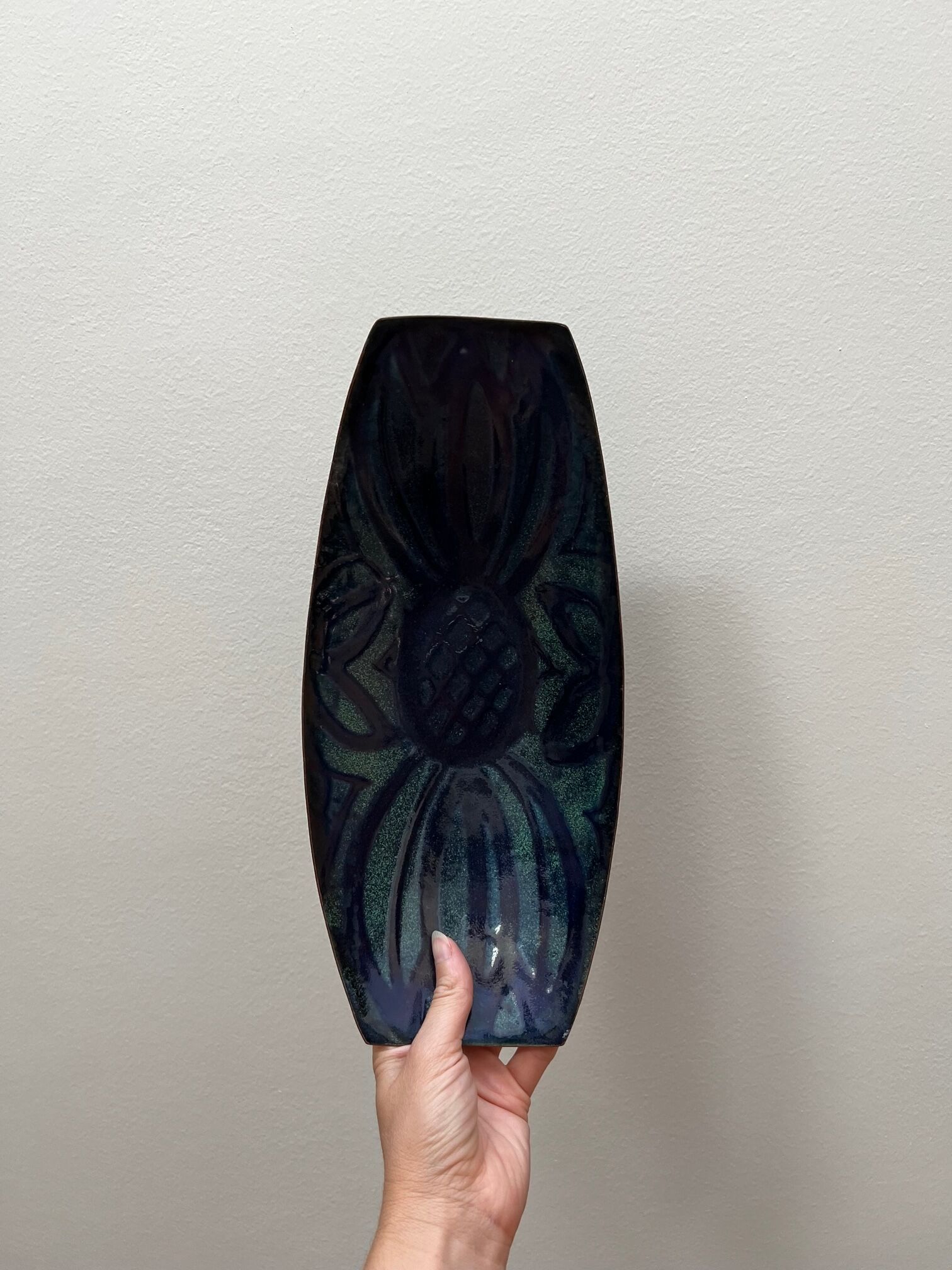 Coupelle métal emaillé art déco