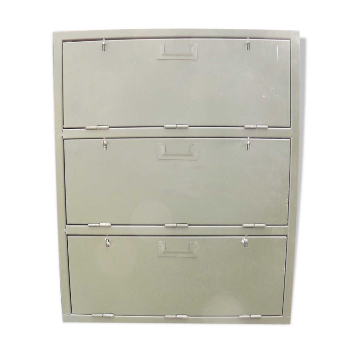 Furniture with an industrial iron locker army