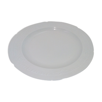 Plat rond porcelaine blanche