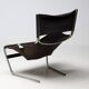Pierre Paulin F444 chaise longue in black leather - All original, Vintage