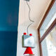 Post modern metal lamp Italy 1980s