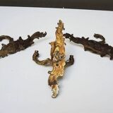 3 Old Louis XV Style Sconces in Brass